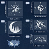 5 Sheets 5 Styles PVC Waterproof Stickers DIY-GF0006-27-3