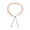 Adjustable Natural Pearl with Brass Chain Slider Bracelets for Women Girl BJEW-T022-16C-2