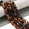Dyed & Heated Natural Fire Crackle Agate Beads Strands G-P539-B01-04-2