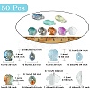 50Pcs 25 Styles Handmade Electroplate Glass Beads EGLA-YW0003-15-4