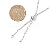 Brass Slider Necklace Makings AJEW-JB01275-02-2