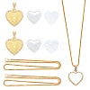 Alloy Rhinestone Pendant Necklaces NJEW-WH0008-01G-1
