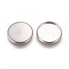 Tarnish Resistant 304 Stainless Steel Plain Edge Bezel Cups STAS-E460-10P-16mm-1