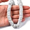 Flat Round Handmade Polymer Clay Beads CLAY-R067-12mm-39-7