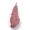 Synthetic Lava Rock Pendants G-P409-C01-1