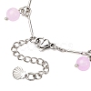 3Pcs Stainless Steel and Natural & Dyed Malaysia Jade Charm Bracelets BJEW-JB12418-6