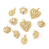 10Pcs 5 Styles Brass Pendants KK-TA0008-41-2