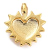 Golden Brass Enamel Pendants KK-P197-14G-4