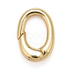 Rack Plating Brass Spring Gate Rings KK-M229-63G-2