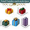 30Pcs 5 Styles Christmas Opaque Resin Cabochons CRES-SC0003-23-2