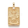 Brass Micro Pave Clear Cubic Zirconia Pendants ZIRC-Z004-01J-1