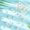 36Pcs 3 Styles Grade AA Natural Cultured Freshwater Pearl Connector Charms with Golden Tone Alloy Slices FIND-BC0004-55-4