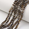 Electroplate Transparent Glass Beads Strands EGLA-A034-T6mm-P15-1