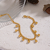 Minimalist 304 Stainless Steel Round Beads Charm Bracelets KO3660-6