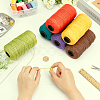 6 Roll 6 Colors 3-Ply Polypropylene Ice Silk Knitting Crochet Yarn OCOR-WR0001-41-4