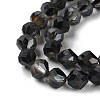 Electroplate Transparent Glass Beads Strands EGLA-I019-HR01-4