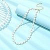 Natural Cultured Freshwater Pearl Rice Beaded Necklaces NJEW-JN06044-1