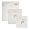 3Pcs 3 Styles Polyester Mesh Zipper Laundry Bags ABAG-TA0002-22-3