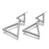 Brass Dangle Stud Earring KK-N232-106P-NF-1