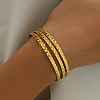 201 Stainless Steel Triple Layer Cuff Bangles RJ3221-2-2