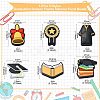 12Pcs 6 Styles Graduation Season Theme Silicone Focal Beads SIL-CJ0001-46-2