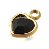 304 Stainless Steel with Rhinestone Pendants STAS-Q346-01G-05-3