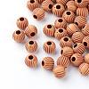 Imitation Wood Acrylic European Beads SACR-Q186-14-1