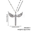 Brass Clear Cubic Zirconia 3D Cute Wing Sword Pendant Necklaces for Daily Wear GF5627-2-3