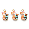 Painted Alloy Pendants PALLOY-P288-05G-08-3