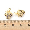 Brass Micro Pave Cubic Zirconia Pendants KK-K369-02G-01-3