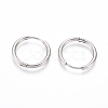 Tarnish Resistant 202 Stainless Steel Huggie Hoop Earrings EJEW-F111A-19mm-P-2