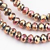Electroplate Glass Bead Strands X-EGLA-G014-4mm-FP01-2