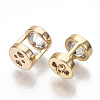 Brass Cubic Zirconia Charms KK-S356-067C-NF-2