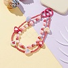 Acrylic Heart Beaded Mobile Straps HJEW-JM01063-3