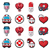 16Pcs 8 Styles Medicine Food Grade Eco-Friendly Silicone Beads SIL-CJ0001-23-8