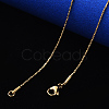 PVD Vacuum Plating 304 Stainless Steel Boston Link Chain Necklace NJEW-S420-006D-G-1