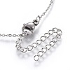 Brass Micro Pave Cubic Zirconia Pendant Necklaces NJEW-O108-29P-3