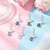 Glass Angel Pendant Decorations HJEW-JM03561-1