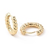 Brass Twist Rope Hoop Earrings for Women EJEW-A083-17G-2