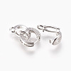 Brass Micro Pave Cubic Zirconia Fold Over Clasps KK-P164-12P-3