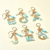 Transparent Epoxy Resin Pendant Keychains KEYC-FS00022-02-10