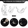 20Pcs 925 Sterling Silver Bead Tips STER-BBC0002-09-2