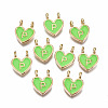 Alloy Enamel Charms X-ENAM-T012-02P-RS-1