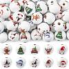 60Pcs 10 Styles Painted Natural Wood Round Beads WOOD-FS0002-46-1