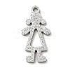 Non-Tarnish 304 Stainless Steel Textured Pendants STAS-J040-06B-P-1
