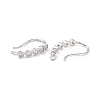 Rack Plating Brass Micro Pave Cubic Zirconia Earring Hooks X-ZIRC-F126-07P-2