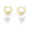 ABS Plastic Pearl Dangle Hoop Earrings X-EJEW-N011-106LG-1