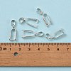 Silver Color Plated Brass Ice Pick Pinch Bails X-KK-K802-S-3