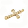 Real 18K Gold Plated Brass Micro Pave Cubic Zirconia Pendants KK-A209-04E-G-2