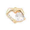 Brass Micro Pave Cubic Zirconia Charms ZIRC-P122-01C-G01-1